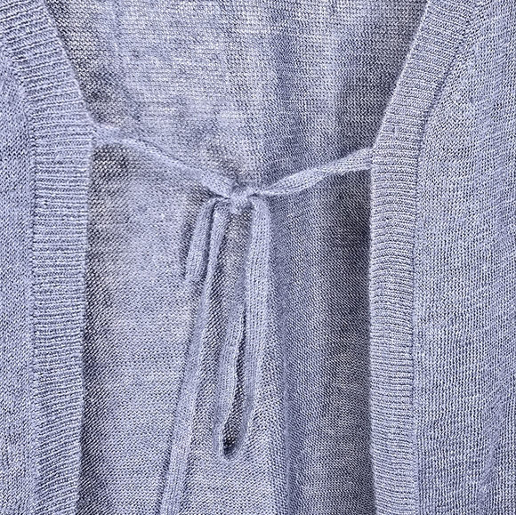 Tommy Bahama Navy Blue Women's Linen Front Tie Cardigan Size XL - Picture 3 of 7